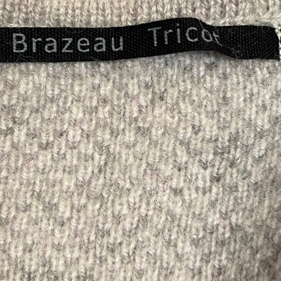 Cashmere snap button up western style checkered plaid sweater. Sz 4 - Picture 14 of 16